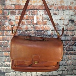 Vintage Coach Brown Leather Large Briefcase 5180
